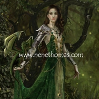 Green forest girl