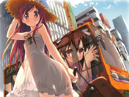 Cute girl - beauty, girl, wall, 2011, anime, new