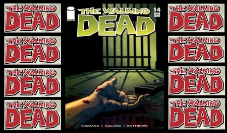 THE WALKING DEAD #14 - blood, gun, the walking dead comic, the walking dead, prison, body