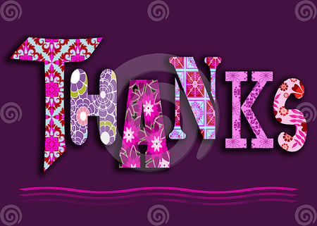 Thanks - patchwork, abstract, cards, pink