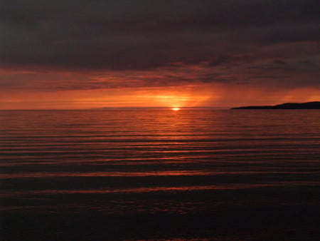 Red Skies at Night - petoskey, tannery creek, camping, lake michigan