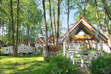 cabin - greeny, trees, houses, cabin