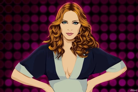 Madonna - face, lady, blonde, female, eye, hair, girl, vector