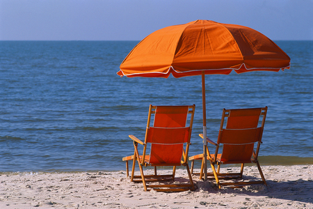 Cool Beach - chairs, picture, cool, beach