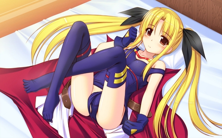 Fate Testarossa - testarossa, lirycal, anime, girl, beauty, new, wall