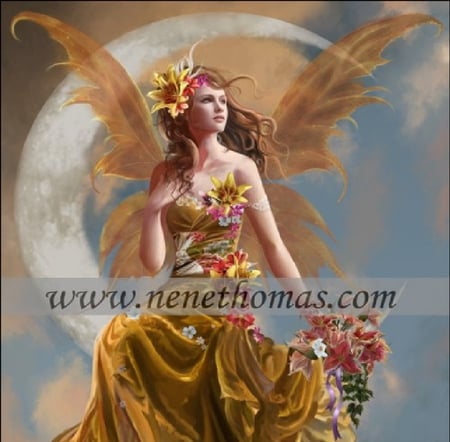 Flower Fairy - flowers, flower girl, fairy, flower fairy