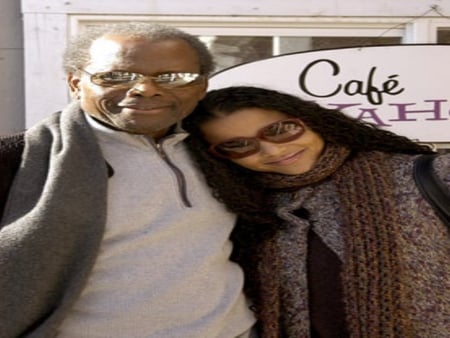 SIDNEY POITIER AND DAUGHTER TAMIIA - usa, movie, actors, drama