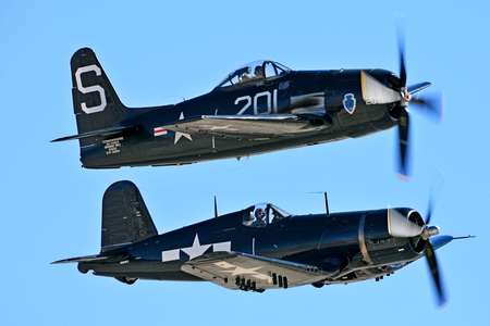 Bearcat and Corsair - grumman, ww2, wwii, f4u, bearcat, voight, f8f, corsair