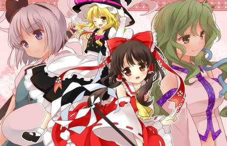 Touhou girls - hakurei, touhou, kirisame marisa, youmu, kochiya