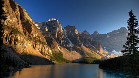 Lake - rock, lake, canyon, sky