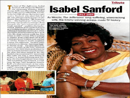 ISABEL SANFORD - action, entertainment, tvshow, usa