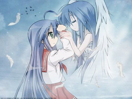 I'm always with you - konata, angel, lucky star, kanata