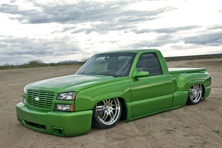 GREEN WITH  ENVY - truck, bowtie, 1500, gm