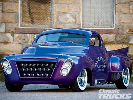 1950 Studebaker Truck - purple, classic, 50, pickup