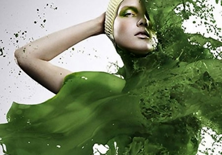 Green Paint - picture, colour, paint, abstract, woman, green