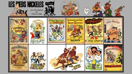 Les Pieds Nickeles from 13 to 24 - nice, fun, filochard, collage, other, comic, louis forton, cartoons, croquignol, france, cool, adventures, pellos, ribouldingue, cartoon, funny, collages, picture, entertainment, rene pellos, comics, adventure, books, bd