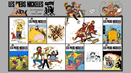 Les Pieds Nickeles from 13 to 24 - nice, fun, filochard, collage, other, comic, louis forton, cartoons, croquignol, france, cool, adventures, pellos, ribouldingue, cartoon, funny, collages, picture, entertainment, rene pellos, comics, adventure, books, bd