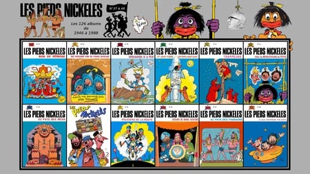 Les Pieds Nickeles from 37 to 48 - nice, fun, filochard, collage, other, comic, louis forton, cartoons, croquignol, france, cool, adventures, pellos, ribouldingue, cartoon, funny, collages, picture, entertainment, rene pellos, comics, adventure, books, bd