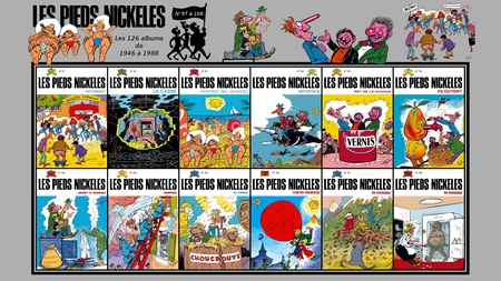 Les Pieds Nickeles from 97 to 108 - fun, comics, bd, filochard, cartoon, collage, entertainment, books, croquignol, nice, adventure, france, other, pellos, ribouldingue, louis forton, cool, comic, collages, picture, rene pellos, funny, adventures, cartoons