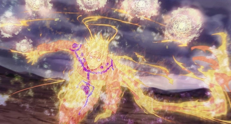 transformation en demon - battle, naruto, rasengan, sasuke, final, kyuibi