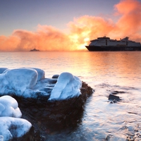 FERRY at SUNSET