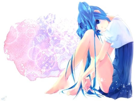 Hatsune Miku - aqua, hot, thighhighs, music, anime girl, white, art, cool, casual, aqua eyes, artistic, hatsune miku, hatsne, sexy, song, vocaloids, program, vocaloid, beautiful, pink, uniform, diva, nice, beauty, twintail, singer, aqua hair, black, virtual, pretty, idol, anime, miku, cute, girl, cg, blue, digital, awesome, outfit