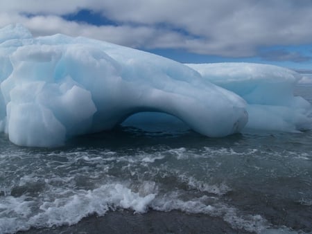 Ice on Beach in the Arctic - ice, water, beach, cold, arctic