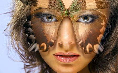 BUTTERFLY BEAUTY - butterfly, beauty, face, make up