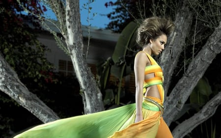 Jessica Alba - trees, people, beautiful, dress, actresses, jessica alba, celebrity