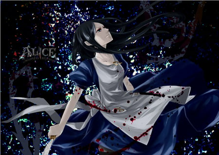 Alice Madness Returns - bloody, redeyes, game, dress