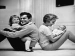 TONY CURTIS WITH  FIRST WIFE,JANET LEIGH AND KIDS KELLY AND JAMIE