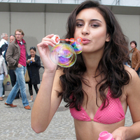 Girl with bubbles