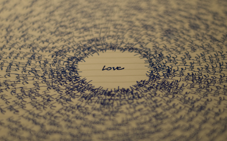 Love  - circle, love, hate, words