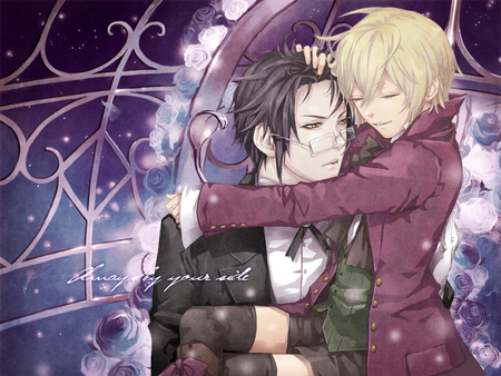 Stay With Me - claude, spider, alois, purple, kuroshitsuji, trancy, anime, demon, faustus, butler