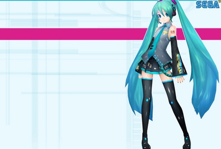 Hatsune Miku - aqua, hot, headset, thighhighs, music, anime girl, stockings, white, art, cool, artistic, hatsune miku, sexy, skirt, leggings, song, vocaloids, program, 3d, vocaloid, pink, beautiful, uniform, diva, sega, beauty, nice, twintail, singer, long socks, black, virtual, pretty, idol, anime, miku, cute, girl, boots, cg, project diva, hatsune, microphone, headphones, tie, awesome, digital, gray, outfit