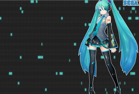 Hatsune Miku - aqua, hot, headset, thighhighs, music, anime girl, stockings, white, art, cool, artistic, hatsune miku, sexy, skirt, leggings, song, vocaloids, program, 3d, vocaloid, beautiful, uniform, diva, sega, beauty, nice, twintail, singer, long socks, black, virtual, pretty, idol, anime, miku, cute, girl, boots, cg, project diva, hatsune, microphone, headphones, tie, awesome, digital, gray, outfit