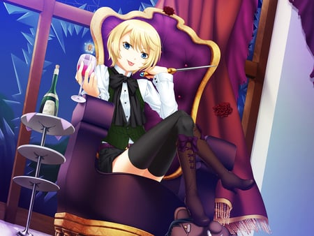 Good to be King - dagger, purple, throne, trancy, alois, king, wine