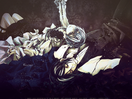 Butler and Master - sebastian, kuroshitsuji, phantomhive, anime, master, ciel, butler, demon