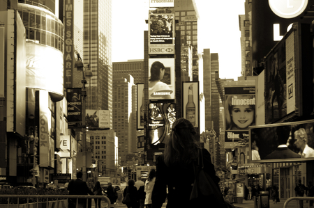 city - women, photos, town, city, buildings, black, white, satin, old, model, skyscrapers