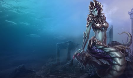 Siren Cassiopeia - sexy, lol, siren, league of legends, chineese, water, cassiopeia