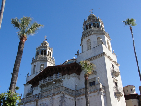 Casa Grande Hearst Castle - house, palm trees, hearst, california