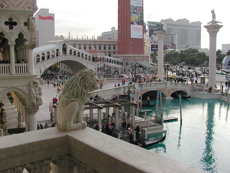 Las Vegas - canals, people, stautes, gondolas, water, las vegas, buildings, bridge