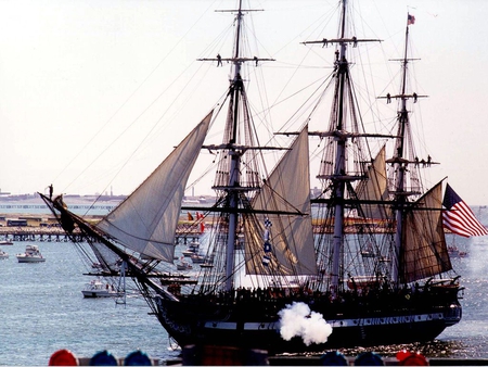 The uss constitution - ship, navy, sea, uss constitution, boat