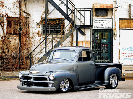 Gray 54 - chevy, gm, 3100, truck