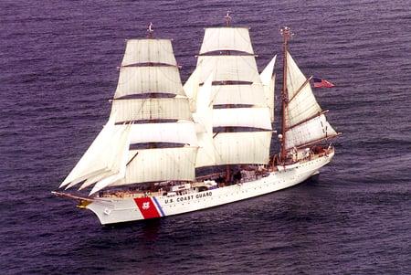 The uss coastguard - coastguard, navy, water, sea, sailboat