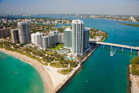 Miami Panoramic - bridges, miami, skyscrapers, sea, panoramic