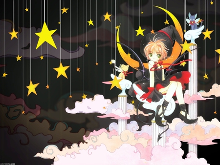 Sakura in the night fall - anime sakura, sakura, card captor, night fall