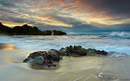 Sunset Beauty - beach, shore, sunset, coast