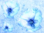 Abstract Blue Flowers