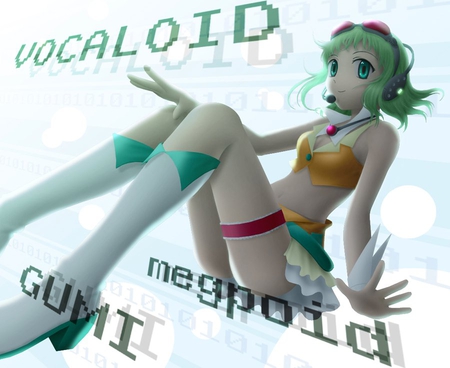 Gumi Megpoid - gumi, vocaloid, green, girl, cute